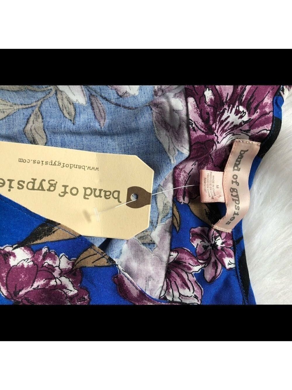 Band Of Gypsies Floral Button Fit & Flare Dress - Picture 9 of 9